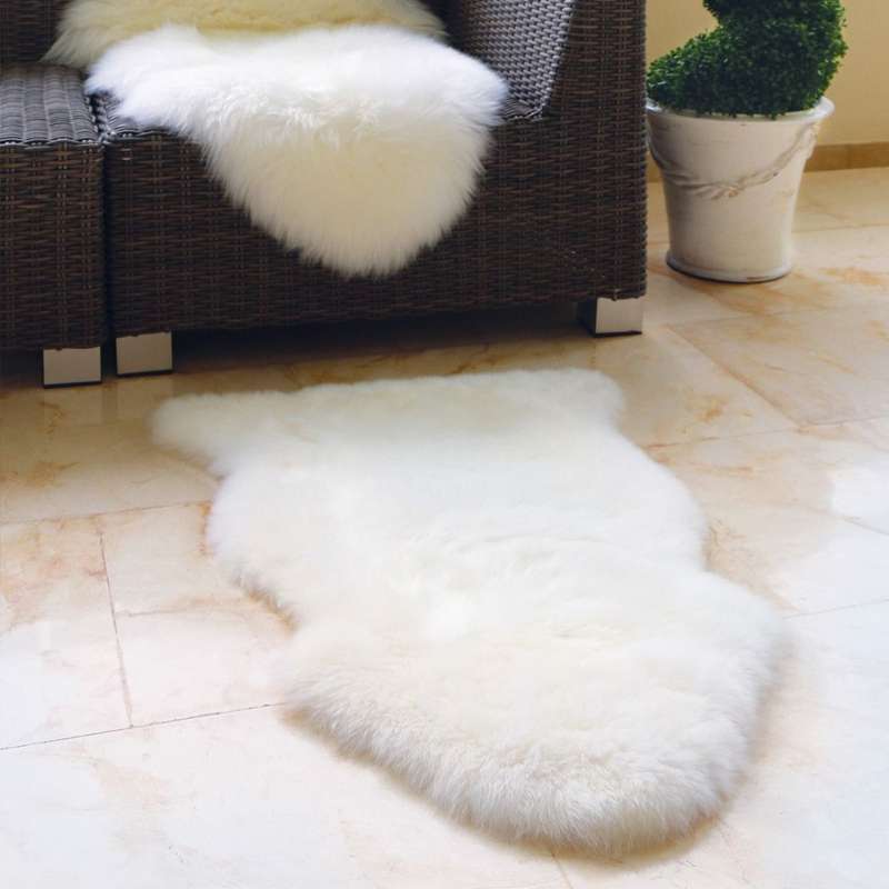 White A Grade Real Sheep Skin