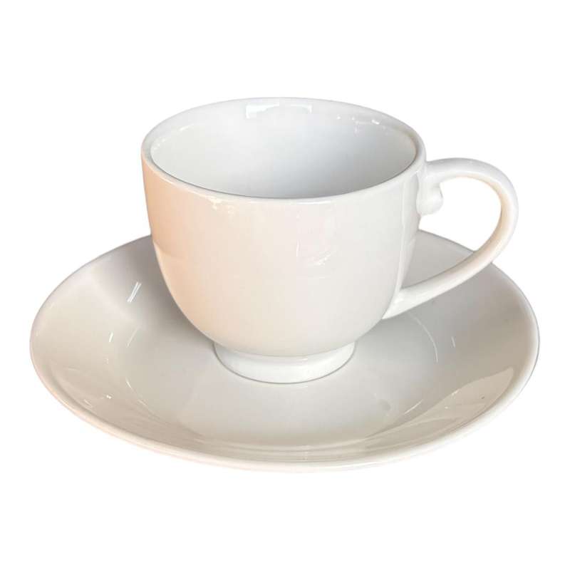 White Espresso Ceramic Bow Cup Set - Box Of 6