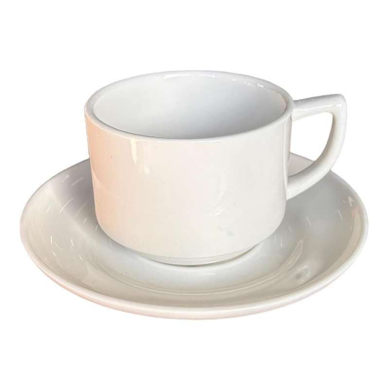 White Espresso Ceramic Cup Set -  Box Of 6