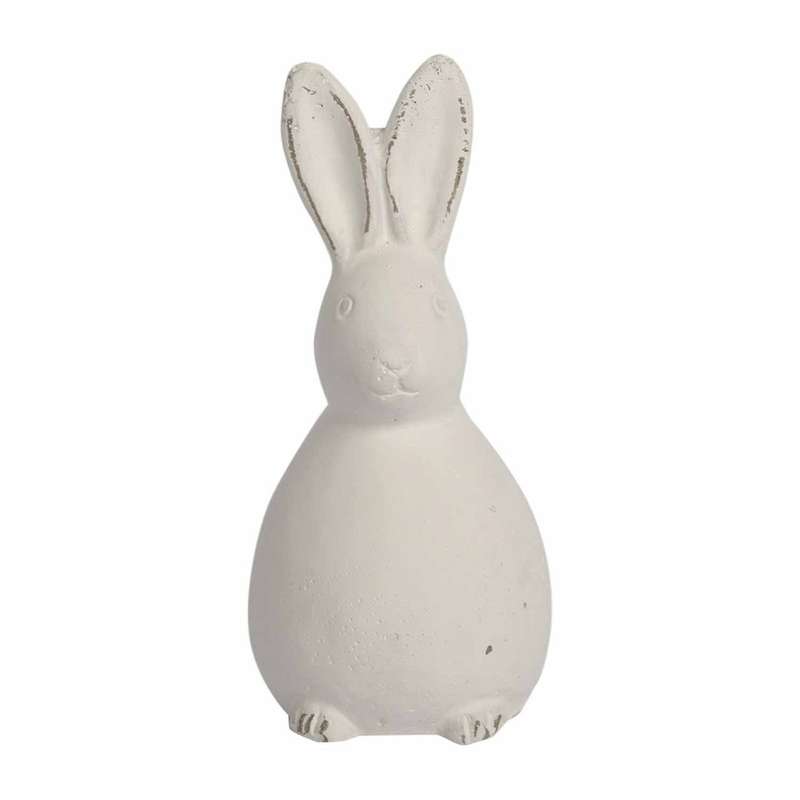 White Small Cement Bunny