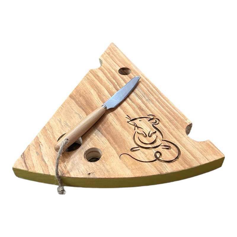 Wooden Cheese Board - Cute Mouse