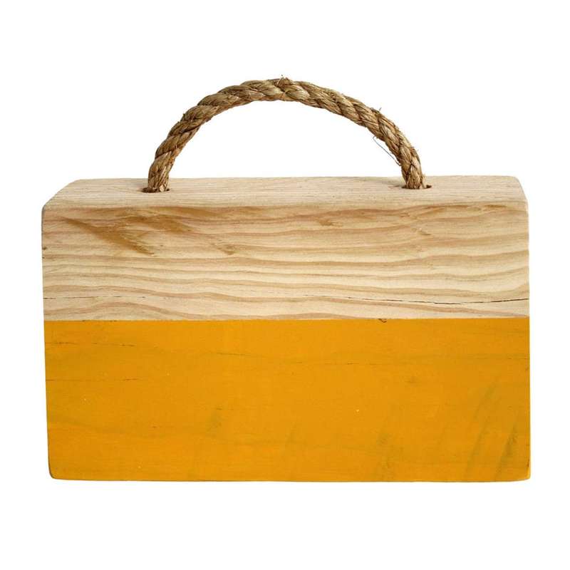 Wooden Door Stop - Mustard