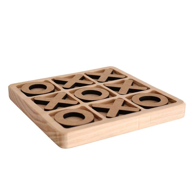 Wooden Game - Noughts and Crosses