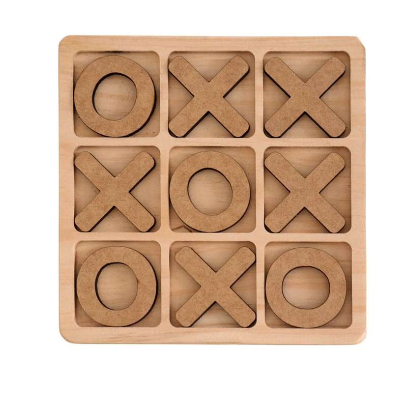 Wooden Game - Noughts and Crosses