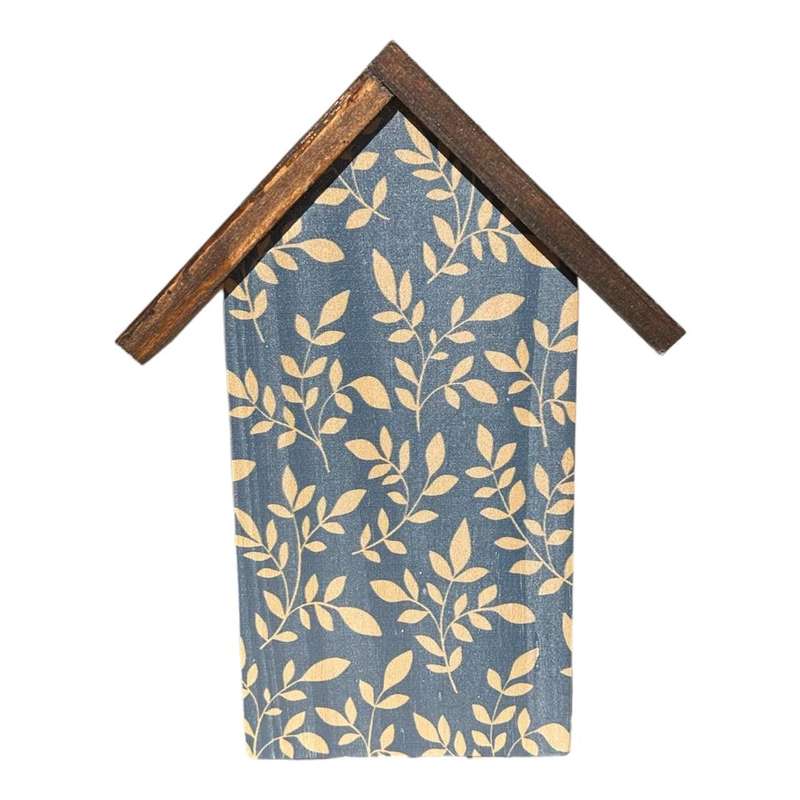Wooden House Ornament - Leaves