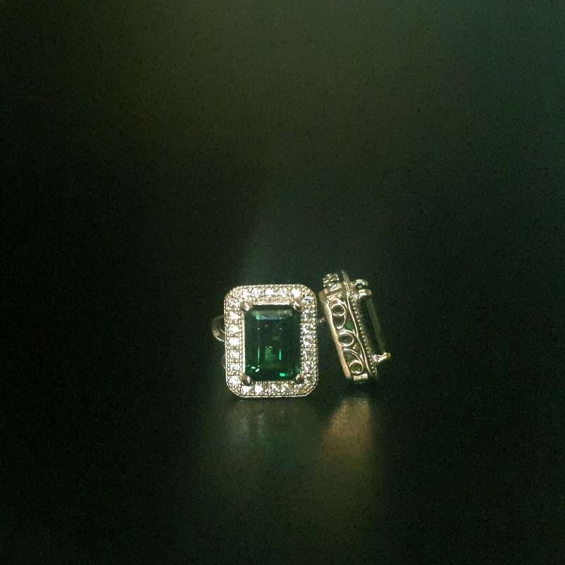 Emerald Micro Set Studs