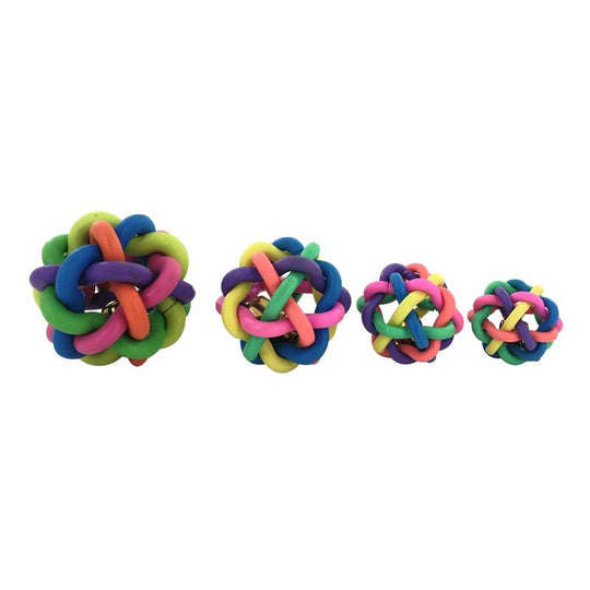 Rubber Rainbow Jingle Bell Ball For Pets