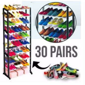 30 PAIR STACKABLE SHOE RACK