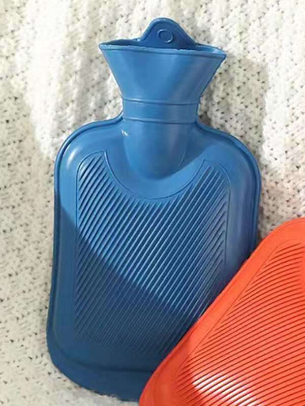 Plain Hot Water Bottle  Portable Rubber Blue Body Warm Heater