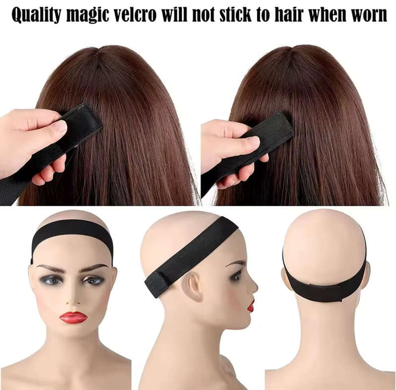 Hair Elastic Band For Wigs Strong Hold Wigs Elastic Headband Edges Elastic Band Adjustable Wig Ba...