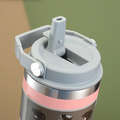 890ml Thermal Insulated Travel Mug with Carry Handle and Straw