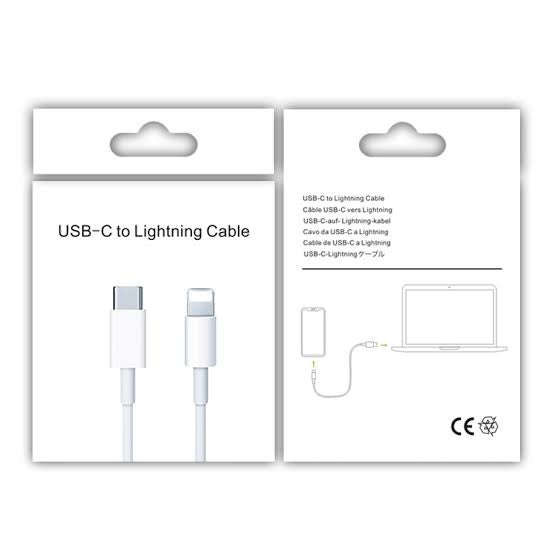 Type C to Lightning fast charging and data transfer Cable - White