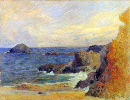 Rocky Coast by Gaugin - Lustre Photographic Paper / No Frame / A4