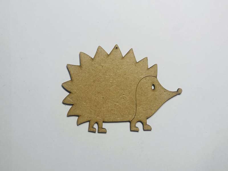 Laser Cut Hedgehog Wood Cutout 76mm high