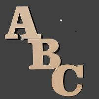 Laser cut Alphabet letters O 3mm