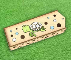 Laser cut pencil box school 186x65x46 design 1