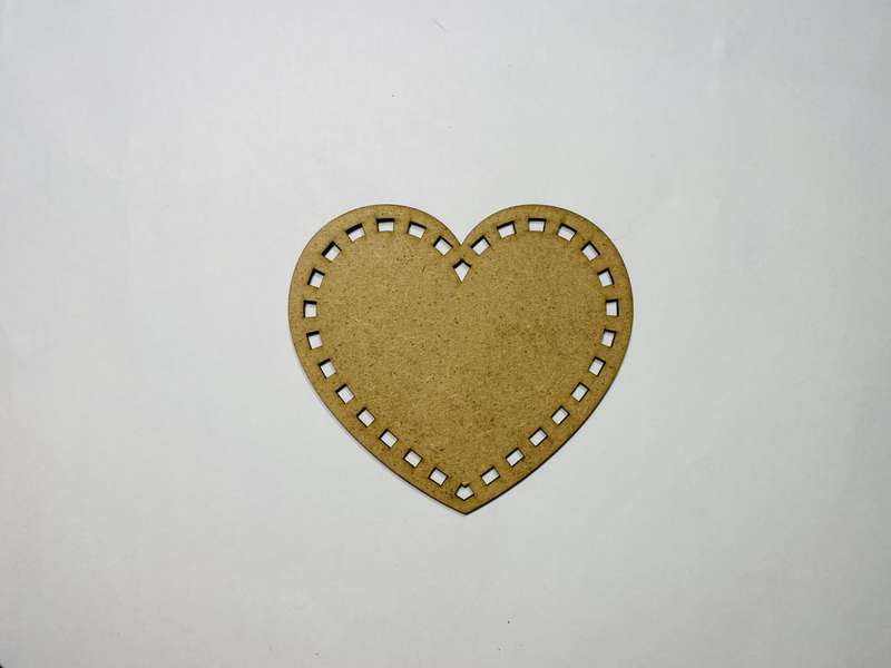 Laser Cut Wood Heart Cutout  76mm high