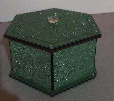 Gift boxes hexagon shape covered