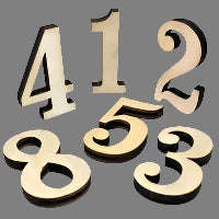 Laser cut  numbers 3 - 3mm