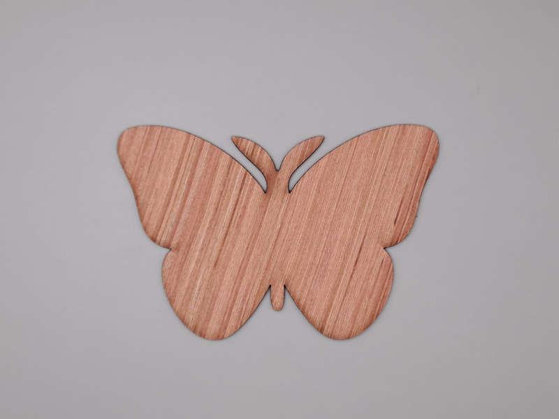Laser Cut Butterfly Unfinished Wood Cutout 76mm