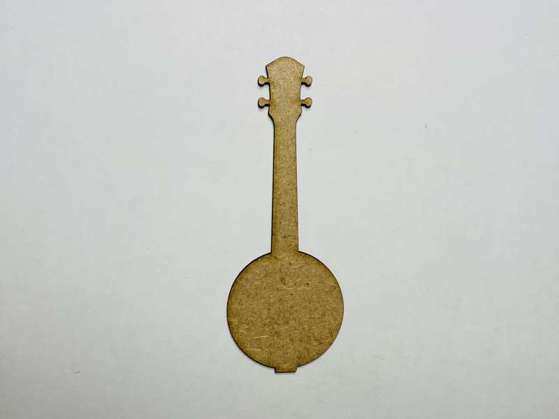 Laser Cut Banjo Wood Cutout 76mm