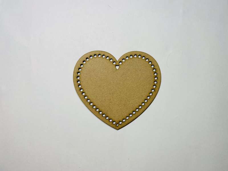 Laser Cut Wood Heart Cutout For Crafts 76mm high
