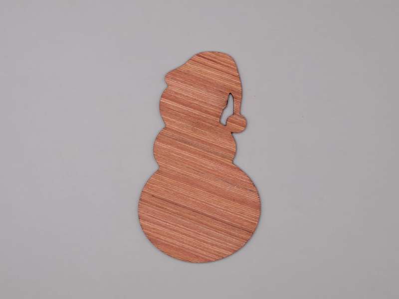 Laser Cut Christmas Snowman Cutout 76mm high
