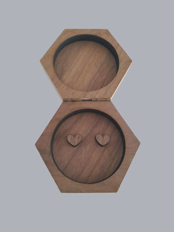 Wedding ring box - walnut