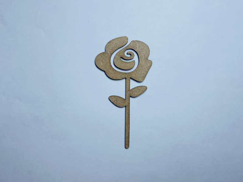 Laser Cut Flower Cutout 76mm