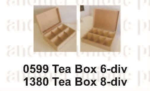 Tea Box - 6 Divisions 220x150x70(ALL SIZES IN MILLIMETERS)