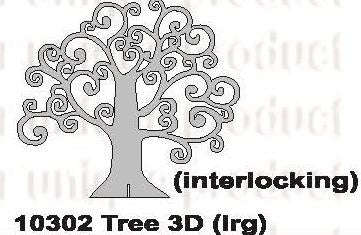 Tree Curly 3d 400x337x3mm