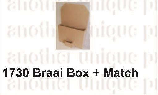 Braai Box + Matches 170x35x240(ALL SIZES IN MILLIMETERS)