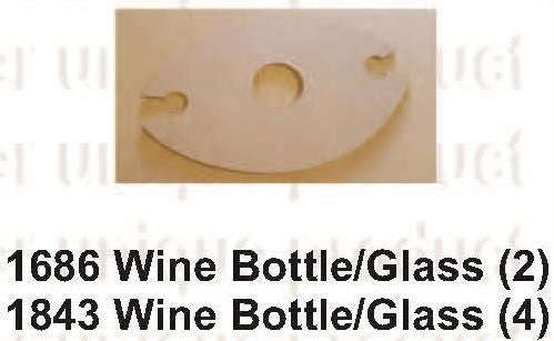 Wine Bottle/Glass (4) 3mm(ALL SIZES IN MILLIMETERS)