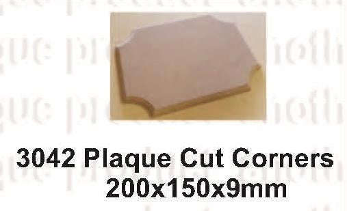 Plaque Cut Corners 200x150x9mm