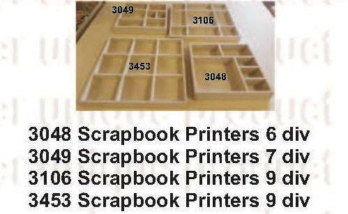 Scrapbook Printers Tray 7 div 200x200x30