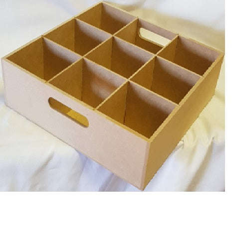 Wooden Crate 9 div 300x300x80mm