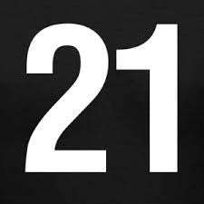 Number (21) custom 50x50mm