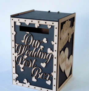 3mm Wedding Envelope Box - Box measures 215 x 210 x 290mm - not painted