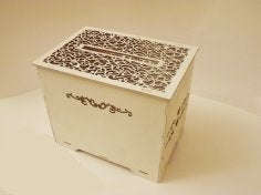 Wedding Card or money Box -300x200x200 - 3mm Laser Cut  - not painted