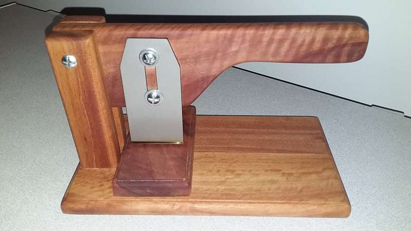 Biltong slicer or chopper made from hardwood