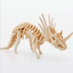 3D wooden Triceratops - model- puzzle-in 3mm