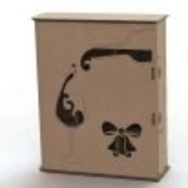 Laser Cut Wine Box double with 2 glass compartments