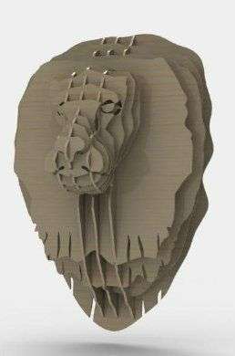 Lion head wall art +-300mm od in 6mm mdf
