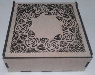 Rose box large - 200mm x200mm x 60mm wooden