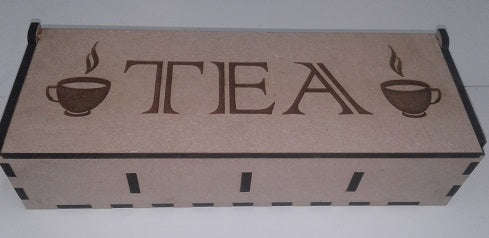 Tea box 4 division -  320 x 120 x 80mm wooden