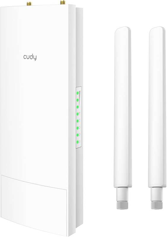 Cudy Unlocked Outdoor 4G LTE Cat 4 Modem Router with SIM Card Slot, AC1200 WiFi, EC25, IP65, Deta...