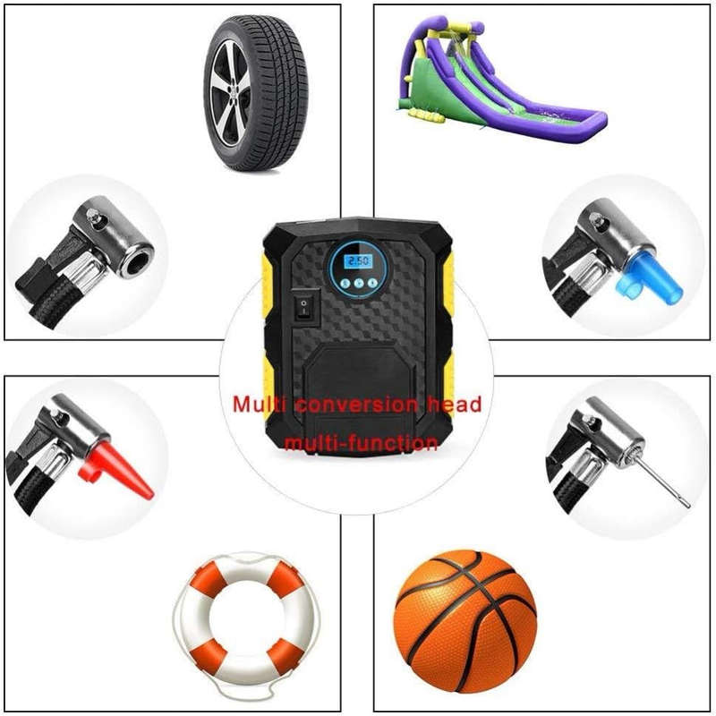 YY-3609 Digital Tire Inflator 12V DC, Portable Air Compressor Pump for Car Tire, Auto Tire Pump w...