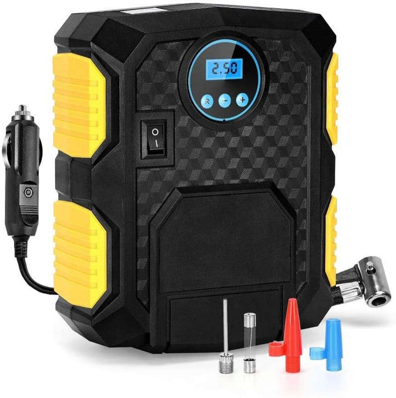 YY-3609 Digital Tire Inflator 12V DC, Portable Air Compressor Pump for Car Tire, Auto Tire Pump w...