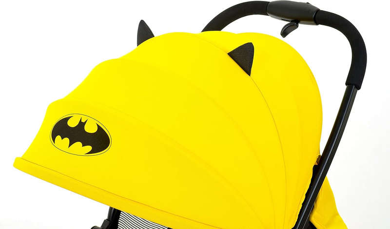KidsEmbrace Batman Lightweight Compact Stroller, DC Comics Collapsable Stroller with Canopy, Yell...