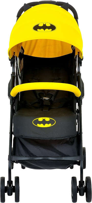 KidsEmbrace Batman Lightweight Compact Stroller, DC Comics Collapsable Stroller with Canopy, Yell...